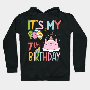 It's My 7th Birthday - Cat Hoodie